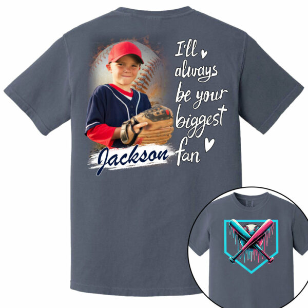 I Will Always Be Your Biggest Fan - Personalized Baseball Ice Cream Drip Shirt Gift For Baseball Lovers Custom Photo Baseball Players - Image 7