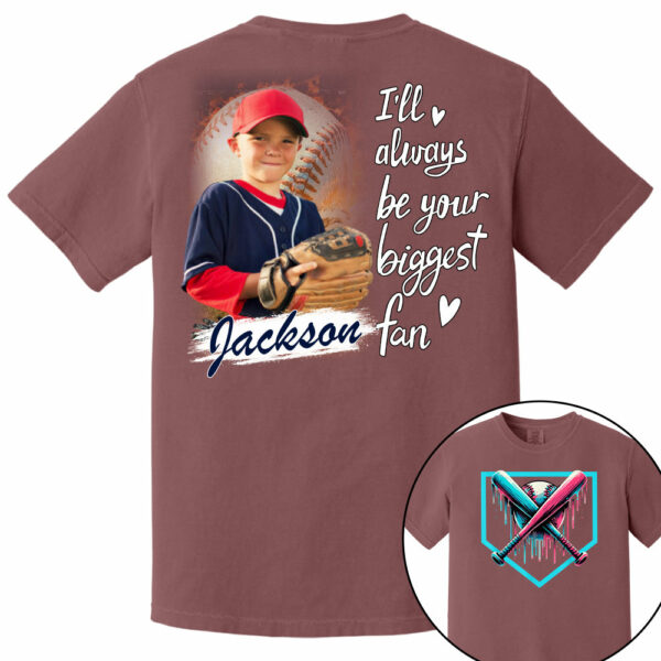 I Will Always Be Your Biggest Fan - Personalized Baseball Ice Cream Drip Shirt Gift For Baseball Lovers Custom Photo Baseball Players - Image 15