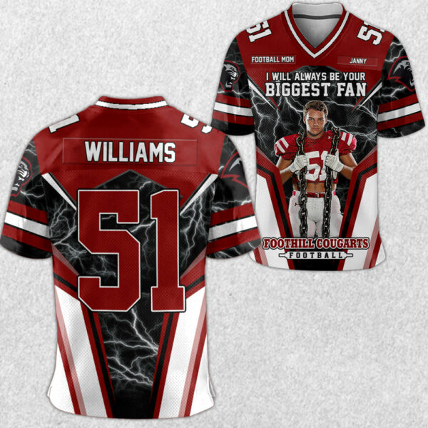 I Will Always Be Your Biggest Fan Custom Photo All Over Print Football Jersey For Football Mom Mama Sport Family H2511 - Image 2