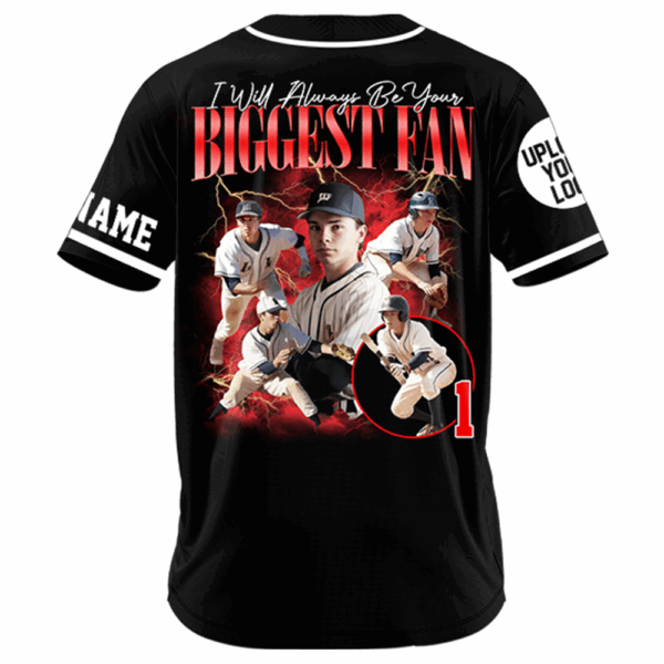 I Will Always Be Your Biggest Fan, Custom Photo Baseball Jersey, Custom Bootleg Rap Tee, Gift For Baseball Lover A2110 - Image 4