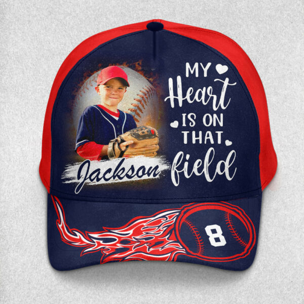 I Will Always Be Your Biggest Fan Custom Photo Cap GameDay Cap Gift For Baseball Mom Dad Sport Family - Image 2