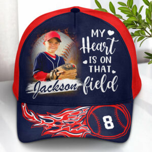 I Will Always Be Your Biggest Fan Custom Photo Cap GameDay Cap Gift For Baseball Mom Dad Sport Family