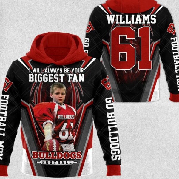 I Will Always Be Your Biggest Fan Custom Photo Personalized All Over Print Shirt For Football Mom Sport Family H2511 - Image 2