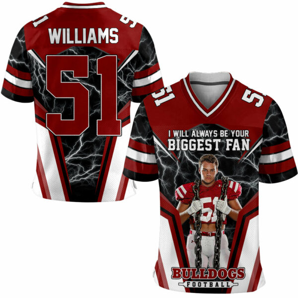 I Will Always Be Your Biggest Fan Personalized All Over Print Football Jersey For Football Mom Grandma Sport Family H2511 - Image 4