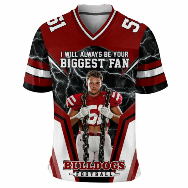 I Will Always Be Your Biggest Fan Personalized All Over Print Football Jersey For Football Mom Grandma Sport Family H2511 - Image 3