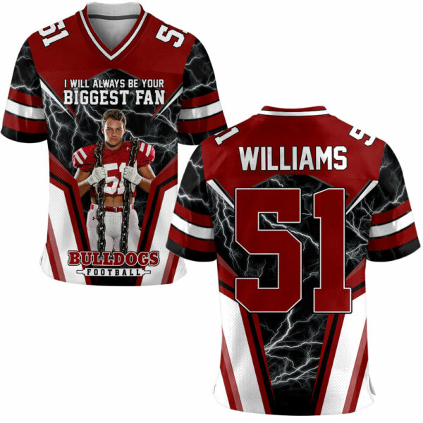 I Will Always Be Your Biggest Fan Personalized All Over Print Football Jersey For Football Mom Grandma Sport Family H2511 - Image 5