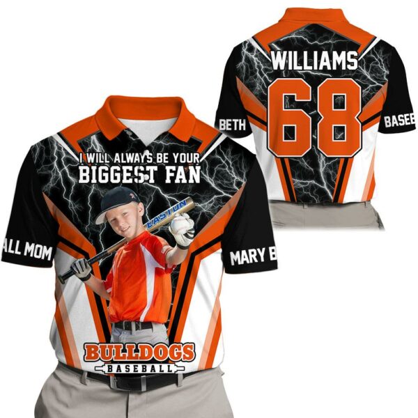 I Will Always Be Your Biggest Fan Personalized All Over Print Shirt For Basebball Mom Grandma Sport Family H2511 - Image 5