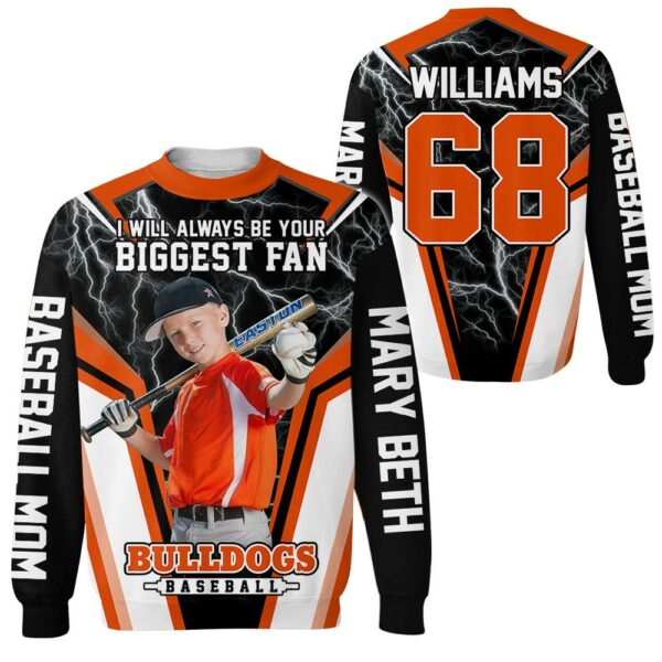 I Will Always Be Your Biggest Fan Personalized All Over Print Shirt For Basebball Mom Grandma Sport Family H2511 - Image 3