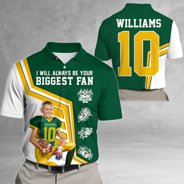 I Will Always Be Your Biggest Fan Personalized All Over Print Shirt For Football Mom Grandma Sport Family H2511 - Image 5