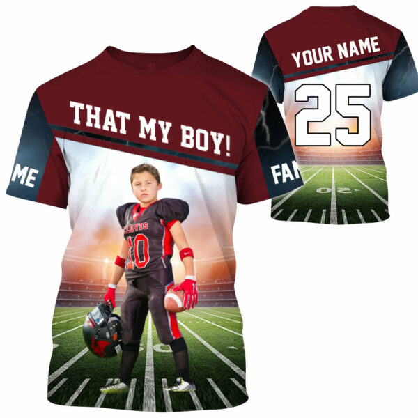 I Will Always Be Your Biggest Fan Personalized All Over Print Shirt For Football Mom Grandma Sport Family K1702 - Image 5