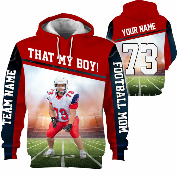 I Will Always Be Your Biggest Fan Personalized All Over Print Shirt For Football Mom Grandma Sport Family K1702 - Image 2