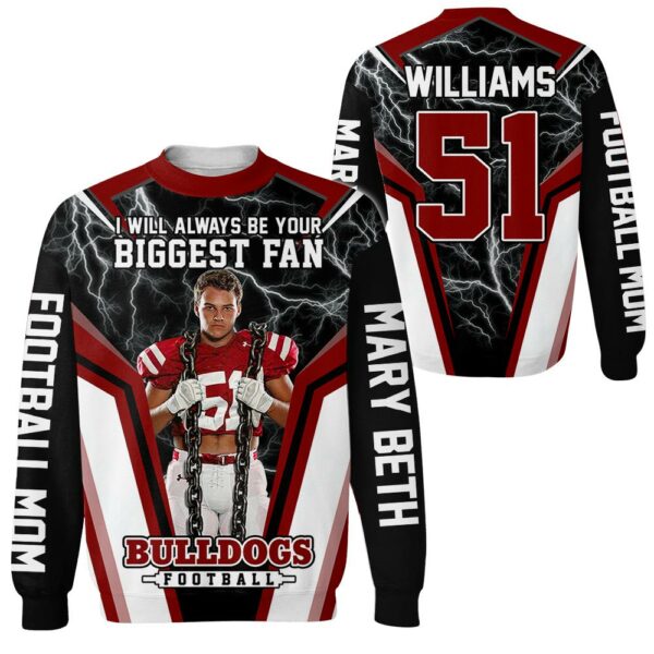 I Will Always Be Your Biggest Fan Vr3 Personalized All Over Print Shirt For Football Mom Grandma Sport Family H2511 - Image 3