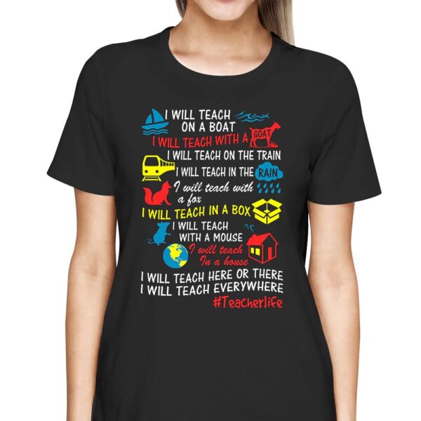 I Will Teach On A Boat I Will Teach With A Goat Personalized Shirt For Teacher - Image 2