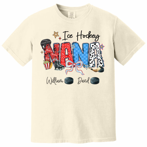 Ice Hockey Mama - Personalized Shirt Gift For Grandma - Image 3