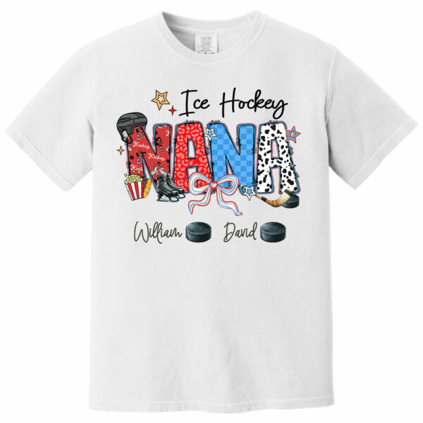 Ice Hockey Mama - Personalized Shirt Gift For Grandma - Image 2