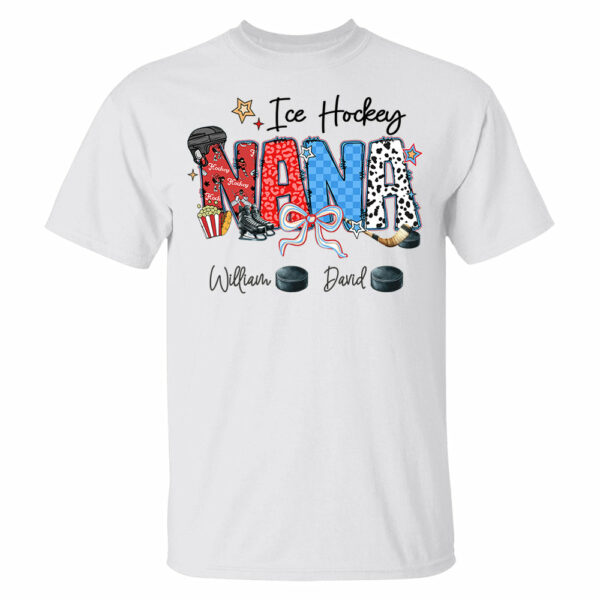 Ice Hockey Mama - Personalized Shirt Gift For Grandma - Image 9