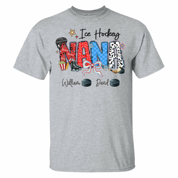 Ice Hockey Mama - Personalized Shirt Gift For Grandma - Image 11