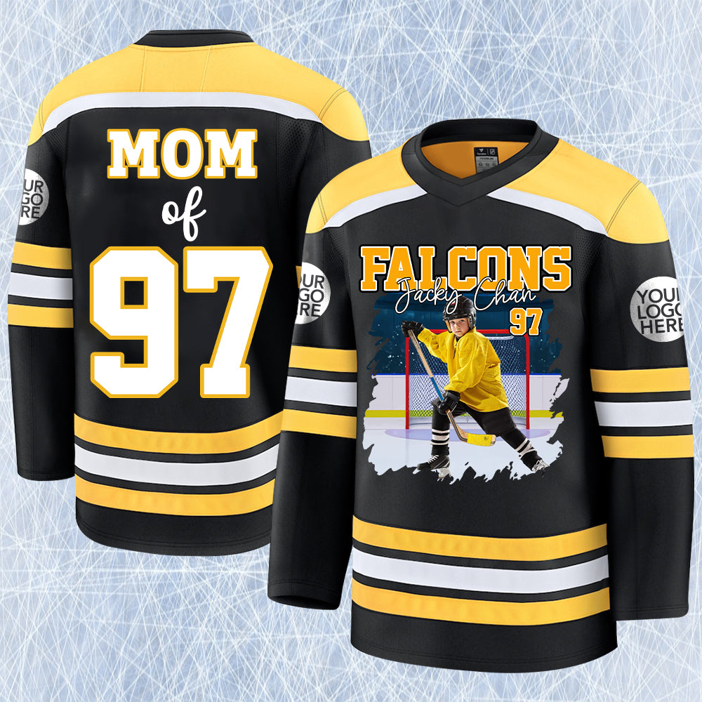 Ice Hockey Personalized Jersey Shirt Custom Photo And Team Name, Custom Ice Hockey Jersey Gift