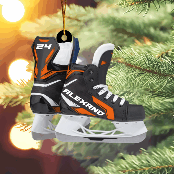 Ice Hockey Skates Acrylic Christmas Ornament Gift For Hockey Lovers H2511 - Image 5