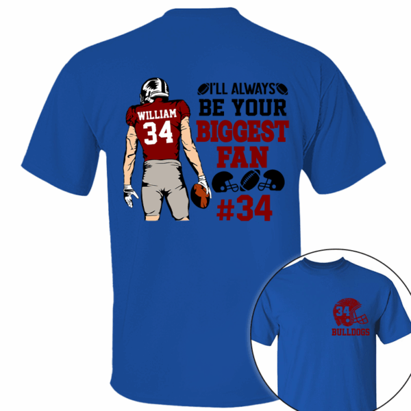 I'll Always Be Your Biggest Fan Personalized Cheer Football Shirt - Image 8