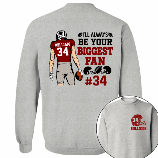 I'll Always Be Your Biggest Fan Personalized Cheer Football Shirt - Image 4