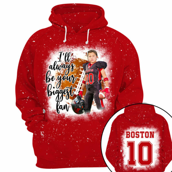 I'll Always Be Your Biggest Fan Personalized Shirt Custom Photo Player Sport Mom Shirt K1702 - Image 4