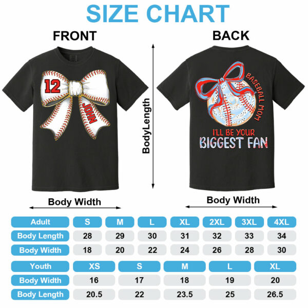 I'll Be Your Biggest Fan - Baseball Mom Shirt, Personalized Baseball Shirt, Gift For Baseball Lover A2110 - Image 18
