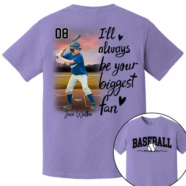 I'll Be Your Biggest Fan - Personalize Baseball Shirt Gift for Baseball Mom, Fall Baseball Season Shirt DO99 - Image 8