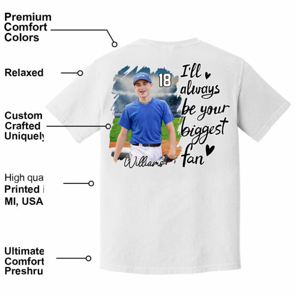 I'll Be Your Biggest Fan - Personalize Baseball Shirt Gift for Baseball Mom Tu24 - Image 4