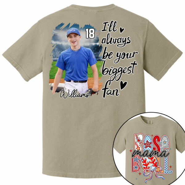 I'll Be Your Biggest Fan - Personalize Baseball Shirt Gift for Baseball Mom Tu24 - Image 11