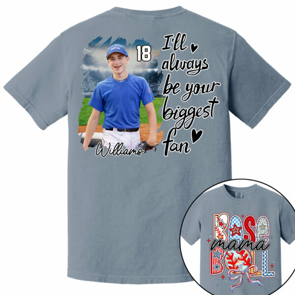 I'll Be Your Biggest Fan - Personalize Baseball Shirt Gift for Baseball Mom Tu24 - Image 12