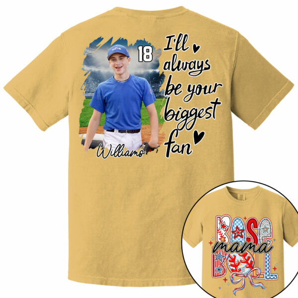 I'll Be Your Biggest Fan - Personalize Baseball Shirt Gift for Baseball Mom Tu24 - Image 15
