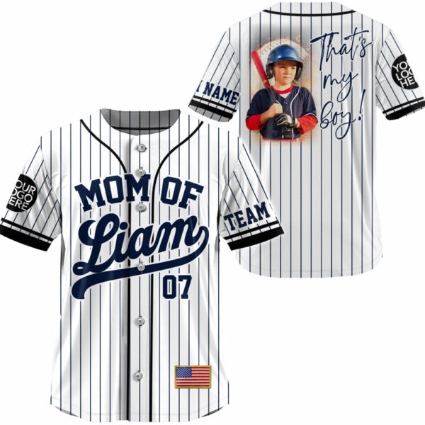 I'll Be Your Biggest Fan, Custom Photo Baseball Game Day Baseball Jersey, Gift For Baseball Lovers A2110 - Image 2