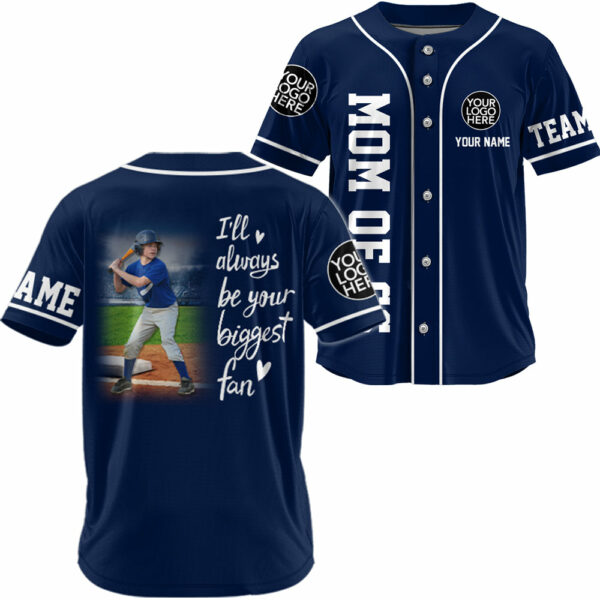 I'll Be Your Biggest Fan, Custom Photo Baseball Game Day Baseball Jersey, Gift For Baseball Lovers A2110 - Image 3