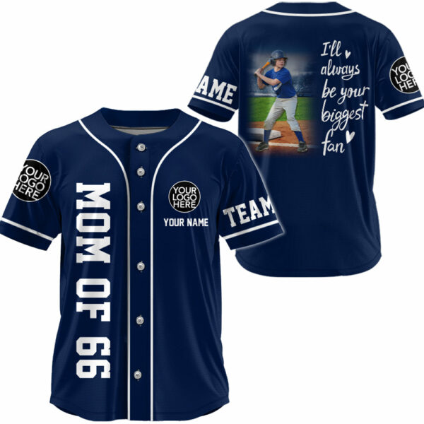 I'll Be Your Biggest Fan, Custom Photo Baseball Game Day Baseball Jersey, Gift For Baseball Lovers A2110 - Image 2