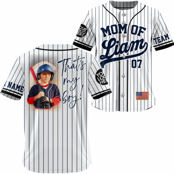 I'll Be Your Biggest Fan, Custom Photo Baseball Game Day Baseball Jersey, Gift For Baseball Lovers A2110 - Image 3