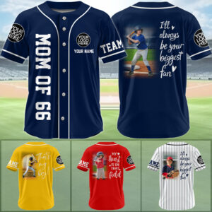 I'll Be Your Biggest Fan, Custom Photo Baseball Game Day Baseball Jersey, Gift For Baseball Lovers A2110