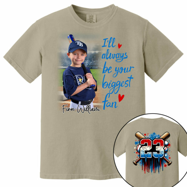 I'll Be Your Biggest Fan, Custom Photo Baseball Shirt, Baseball Mom Shirt A2110 - Image 12