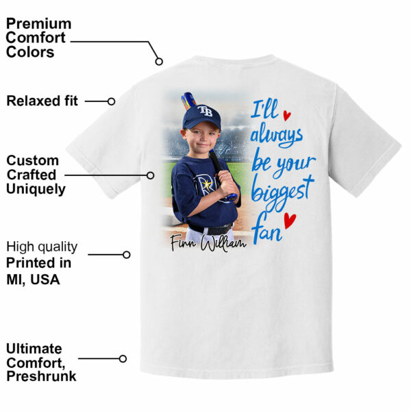 I'll Be Your Biggest Fan, Custom Photo Baseball Shirt, Baseball Mom Shirt A2110 - Image 4