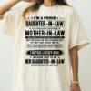 I'm A Proud Daughter-In-Law Of A Freaking Awesome Mother-In-Law Shirt Perfect Gift For Daughter-In-Law