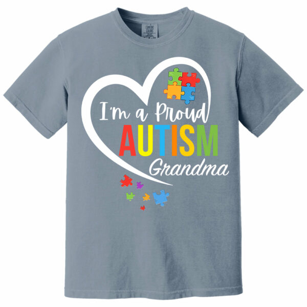 Im A Proud Grandma Love Heart Autism Awareness Puzzle Autism - Personalized Shirts - Image 11