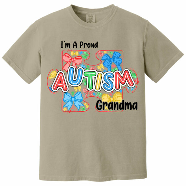 Im A Proud Grandma Love Heart Autism Awareness Puzzle Autism - Personalized Shirts - Image 17