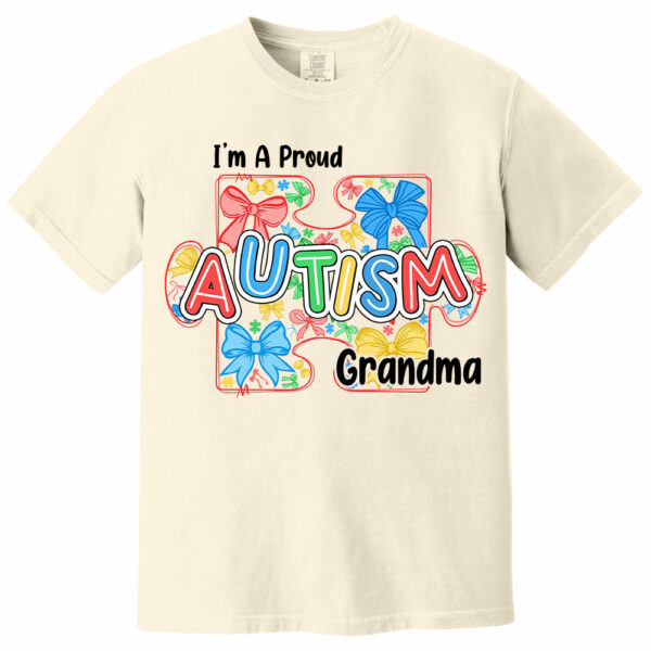 Im A Proud Grandma Love Heart Autism Awareness Puzzle Autism - Personalized Shirts - Image 12