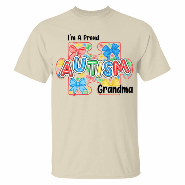 Im A Proud Grandma Love Heart Autism Awareness Puzzle Autism - Personalized Shirts - Image 9