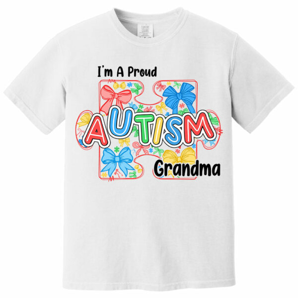 Im A Proud Grandma Love Heart Autism Awareness Puzzle Autism - Personalized Shirts - Image 11