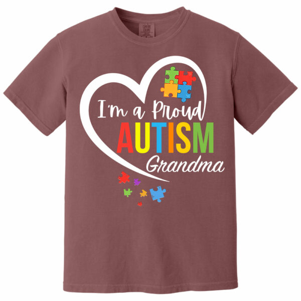 Im A Proud Grandma Love Heart Autism Awareness Puzzle Autism - Personalized Shirts - Image 16