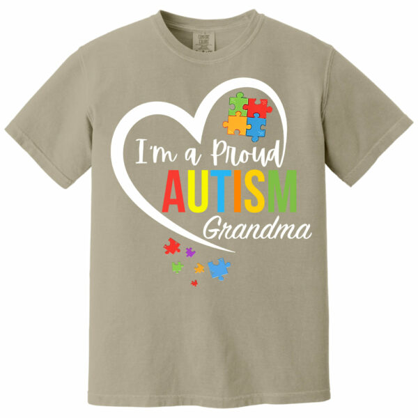 Im A Proud Grandma Love Heart Autism Awareness Puzzle Autism - Personalized Shirts - Image 15