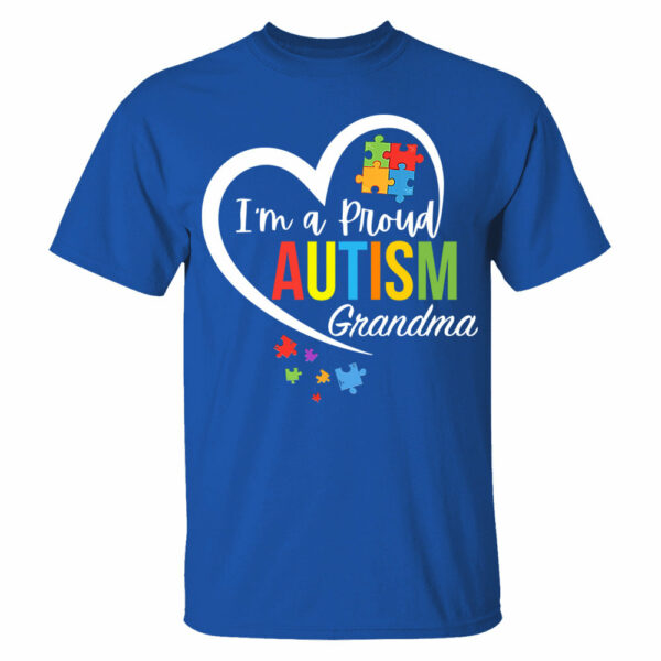 Im A Proud Grandma Love Heart Autism Awareness Puzzle Autism - Personalized Shirts - Image 8