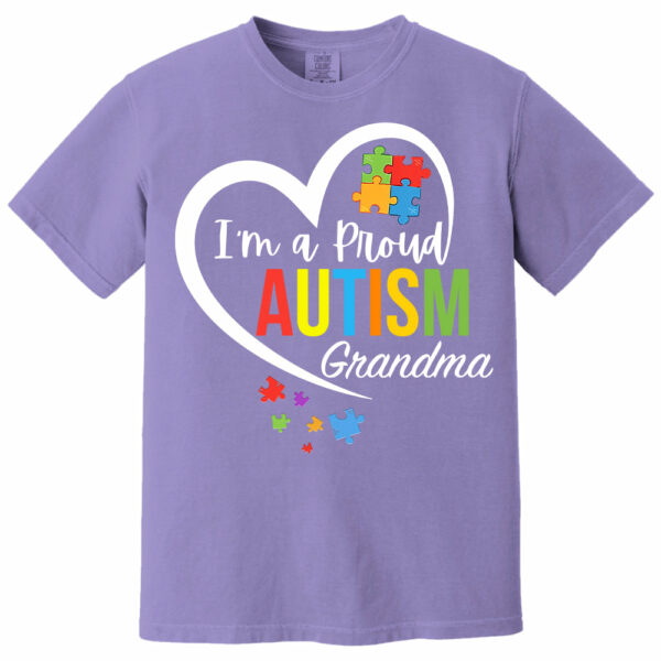 Im A Proud Grandma Love Heart Autism Awareness Puzzle Autism - Personalized Shirts - Image 17