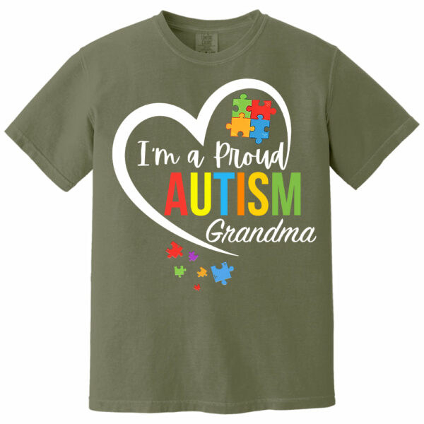 Im A Proud Grandma Love Heart Autism Awareness Puzzle Autism - Personalized Shirts - Image 13